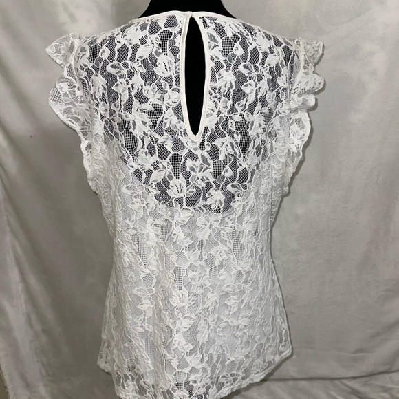New Sleeveless Lace Top White House Black Market NWT - Picture 3 of 5